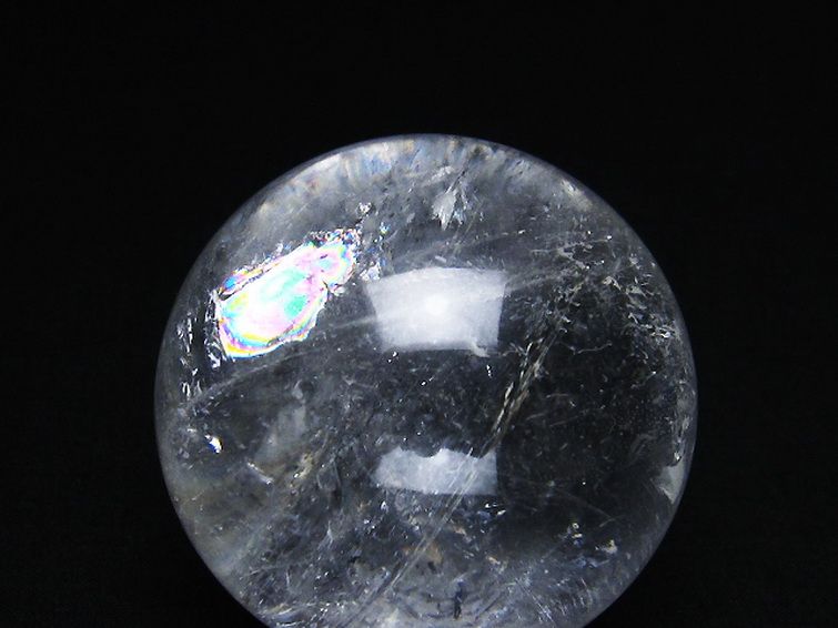 虹入り ヒマラヤ水晶 丸玉 52mm [T62-15022] 2枚目
