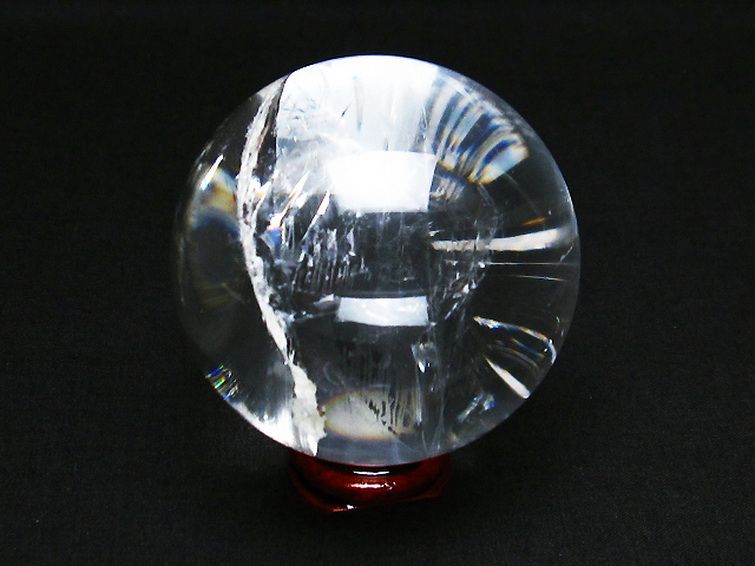 虹入り ヒマラヤ水晶 丸玉 57mm [T62-15048] 3枚目