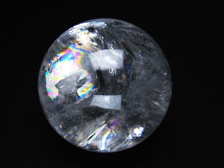 虹入り ヒマラヤ水晶 丸玉 58mm [T62-15145] 1枚目
