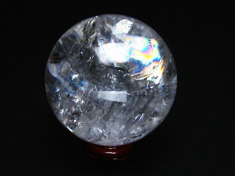 虹入り ヒマラヤ水晶 丸玉 58mm [T62-15145] 3枚目