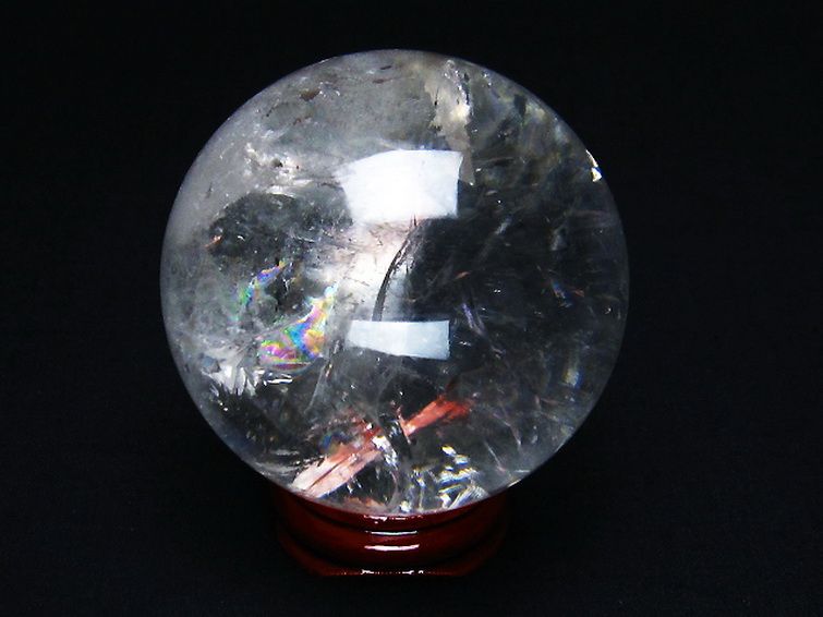 虹入り ヒマラヤ水晶 丸玉 61mm [T62-15147] 3枚目