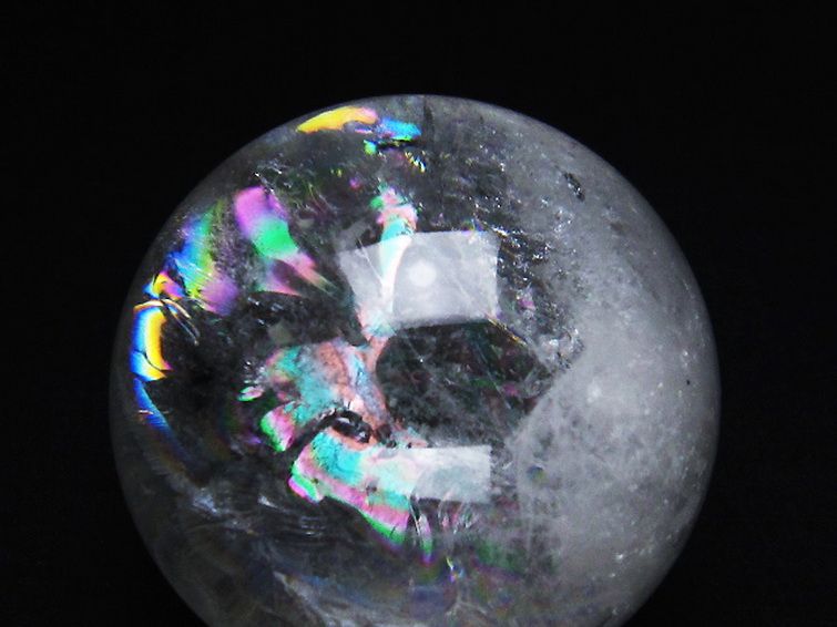 虹入り ヒマラヤ水晶 丸玉 63mm [T62-15150] 2枚目