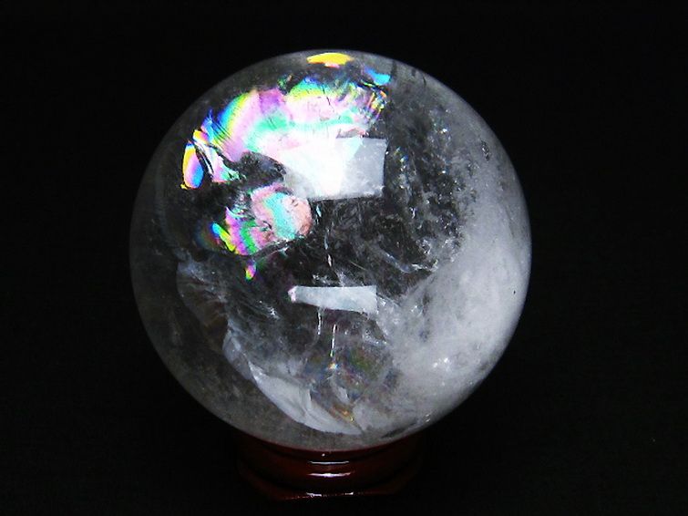 虹入り ヒマラヤ水晶 丸玉 63mm [T62-15150] 3枚目