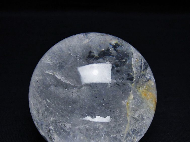 虹入り ヒマラヤ水晶 丸玉 67mm [T62-15958] 2枚目