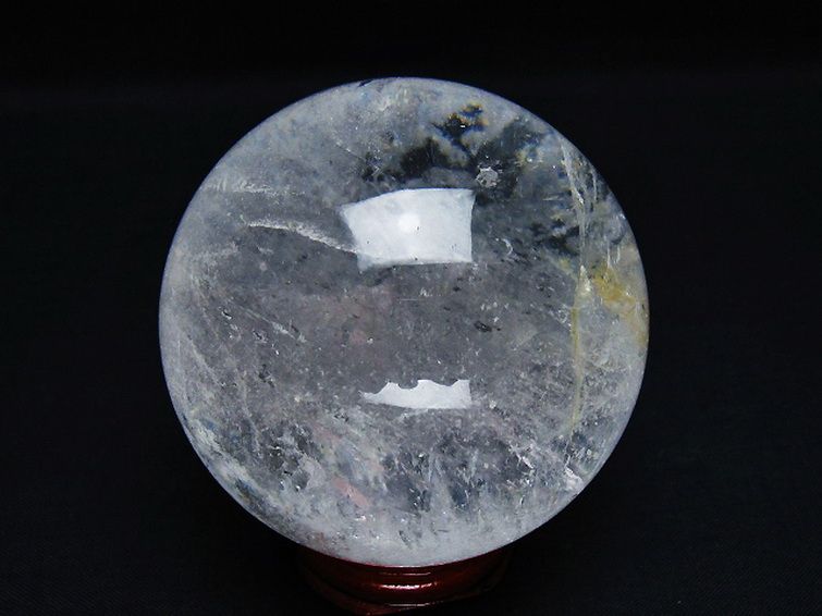 虹入り ヒマラヤ水晶 丸玉 67mm [T62-15958] 3枚目