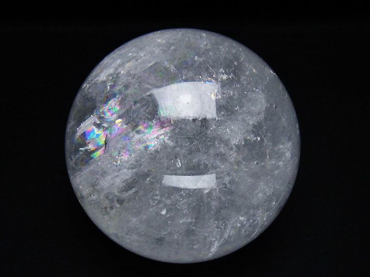 虹入り ヒマラヤ水晶 丸玉 85mm [t62-16102] 1枚目