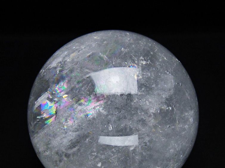 虹入り ヒマラヤ水晶 丸玉 85mm [t62-16102] 2枚目