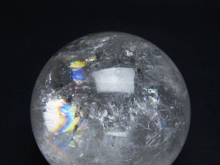 虹入り ヒマラヤ水晶 丸玉 57mm [t62-16224] 2枚目