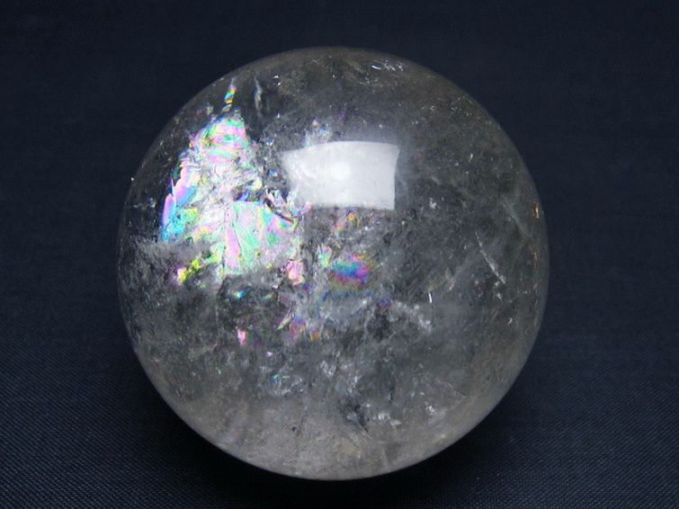 虹入り ヒマラヤ水晶 丸玉 55mm [t62-16229] 2枚目