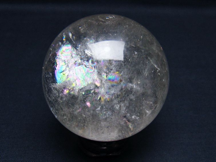 虹入り ヒマラヤ水晶 丸玉 55mm [t62-16229] 3枚目