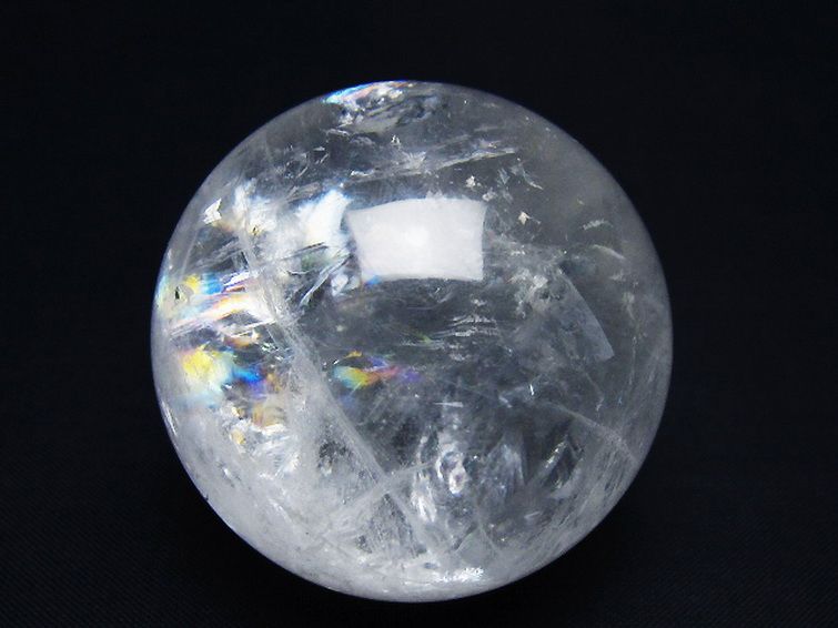 虹入り ヒマラヤ水晶 丸玉 50mm [t62-16234] 2枚目