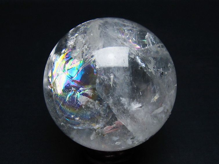 虹入り ヒマラヤ水晶 丸玉 55mm [t62-16252] 3枚目