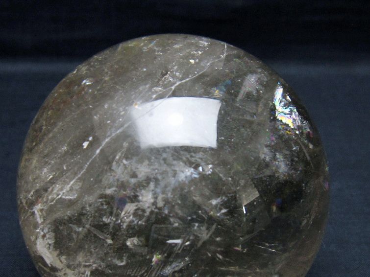 虹入り ヒマラヤ水晶 丸玉 83mm [t62-16262] 1枚目