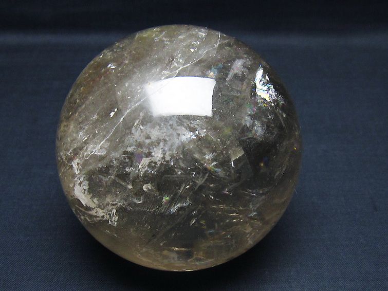 虹入り ヒマラヤ水晶 丸玉 83mm [t62-16262] 2枚目