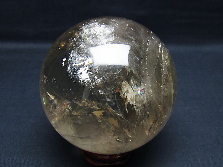 虹入り ヒマラヤ水晶 丸玉 83mm [t62-16262] 3枚目