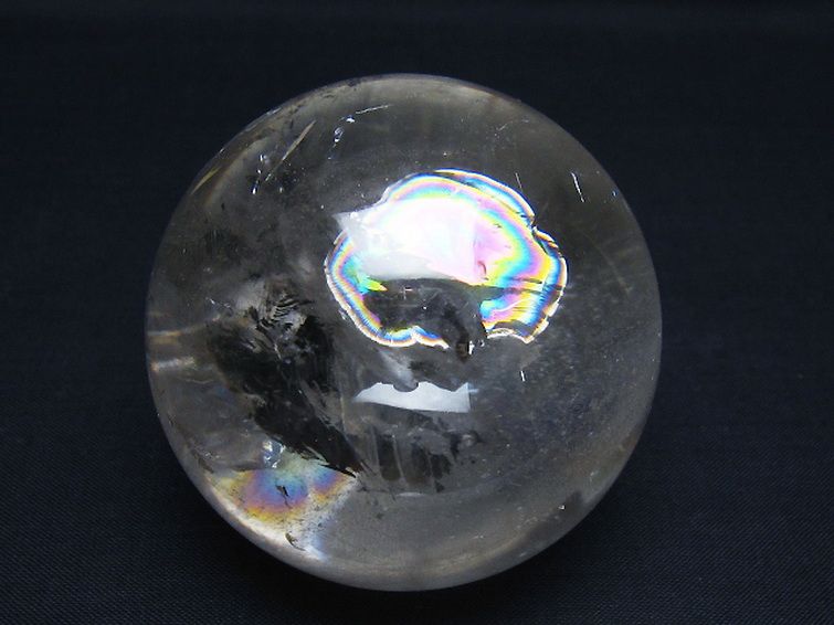 虹入り ヒマラヤ水晶 丸玉 62mm [t62-16269] 2枚目