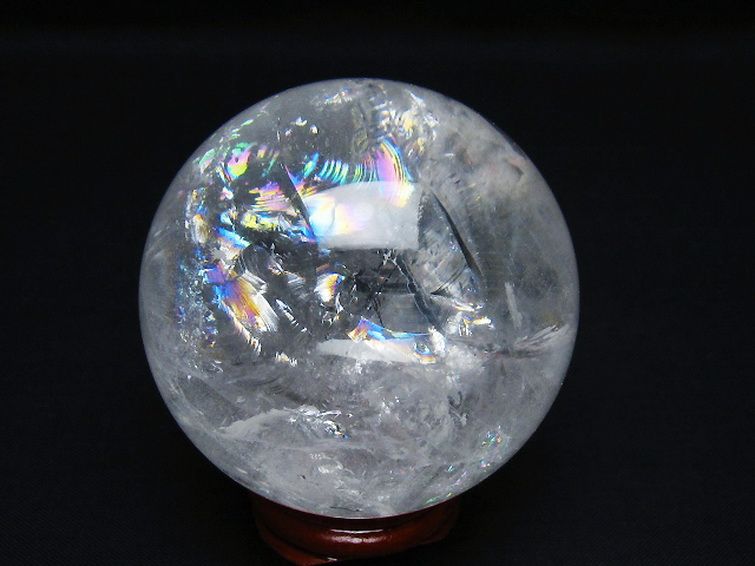 虹入り ヒマラヤ水晶 丸玉 61mm [t62-16273] 3枚目