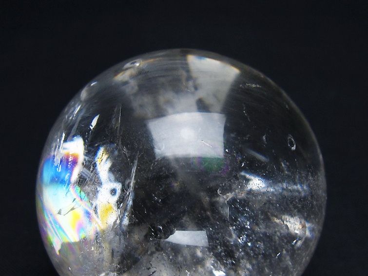 虹入り ヒマラヤ水晶 丸玉 53mm [t62-16280] 1枚目