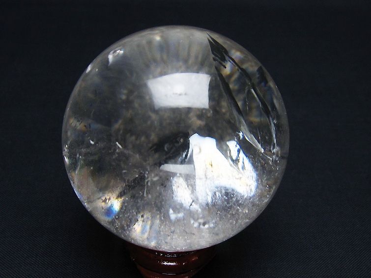 虹入り ヒマラヤ水晶 丸玉 53mm [t62-16280] 3枚目