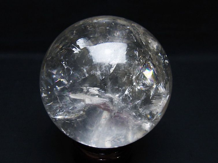 虹入り ヒマラヤ水晶 丸玉 87mm [t62-16327] 3枚目