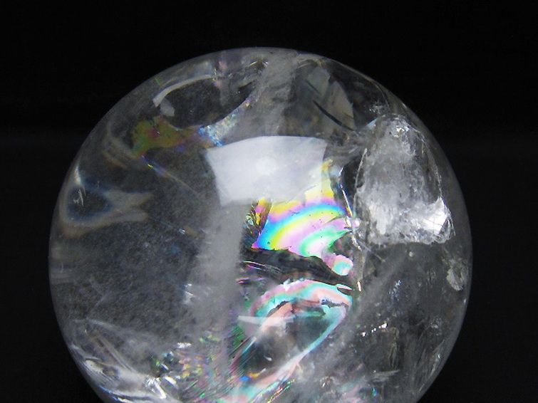 1.3Kg 虹入り ヒマラヤ水晶 丸玉 100mm [t62-16329] 1枚目