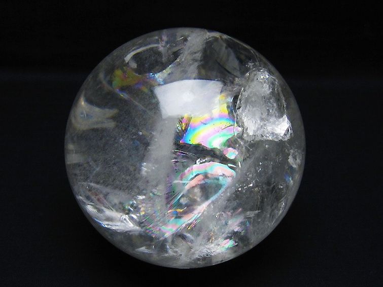 1.3Kg 虹入り ヒマラヤ水晶 丸玉 100mm [t62-16329] 2枚目