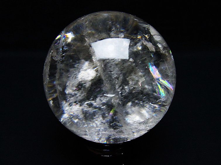 虹入り ヒマラヤ水晶 丸玉 85mm [t62-16333] 2枚目