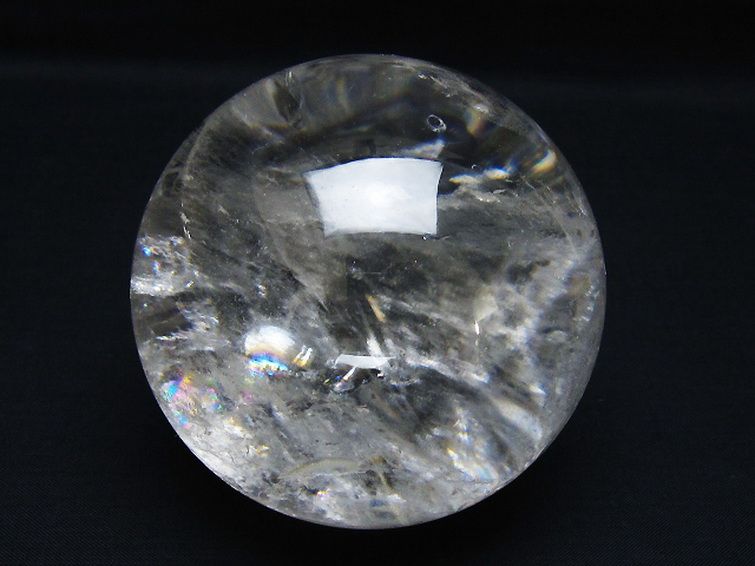 虹入り ヒマラヤ水晶 丸玉 85mm [t62-16333] 3枚目
