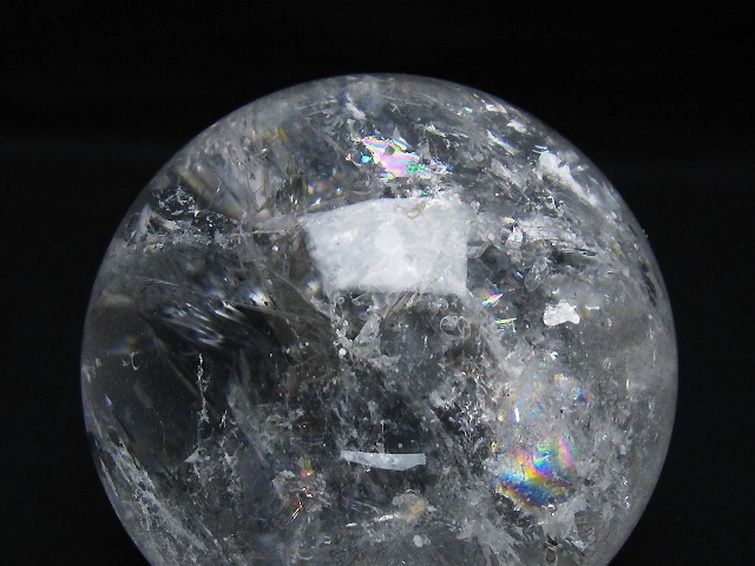 1Kg 虹入り ヒマラヤ水晶 丸玉 90mm [t62-16334] 1枚目