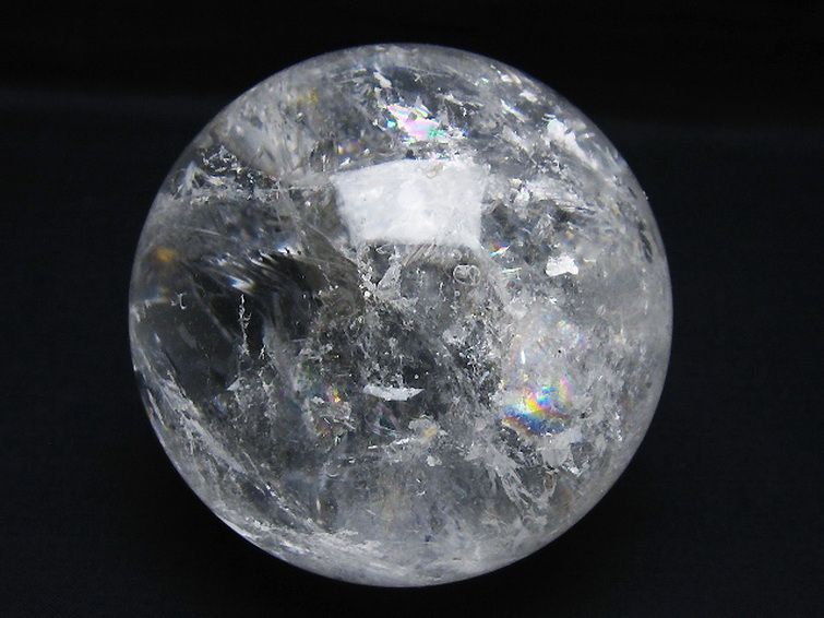 1Kg 虹入り ヒマラヤ水晶 丸玉 90mm [t62-16334] 2枚目