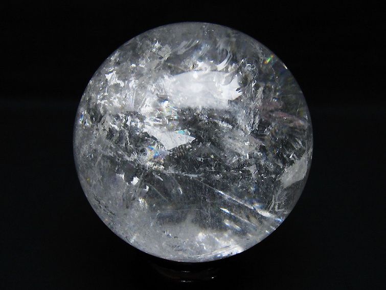 1Kg 虹入り ヒマラヤ水晶 丸玉 90mm [t62-16334] 3枚目