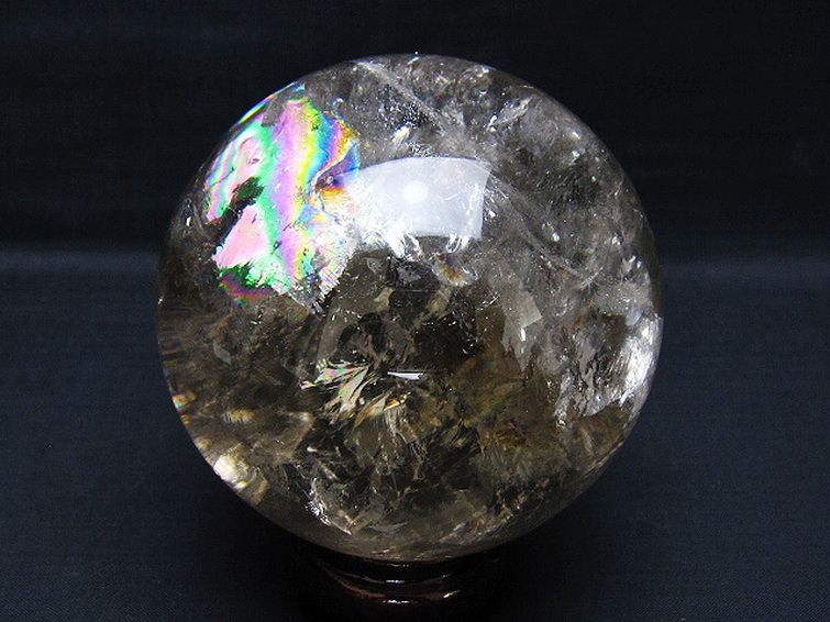 1.1Kg 虹入り ヒマラヤ水晶 丸玉 93mm [t62-16335] 3枚目