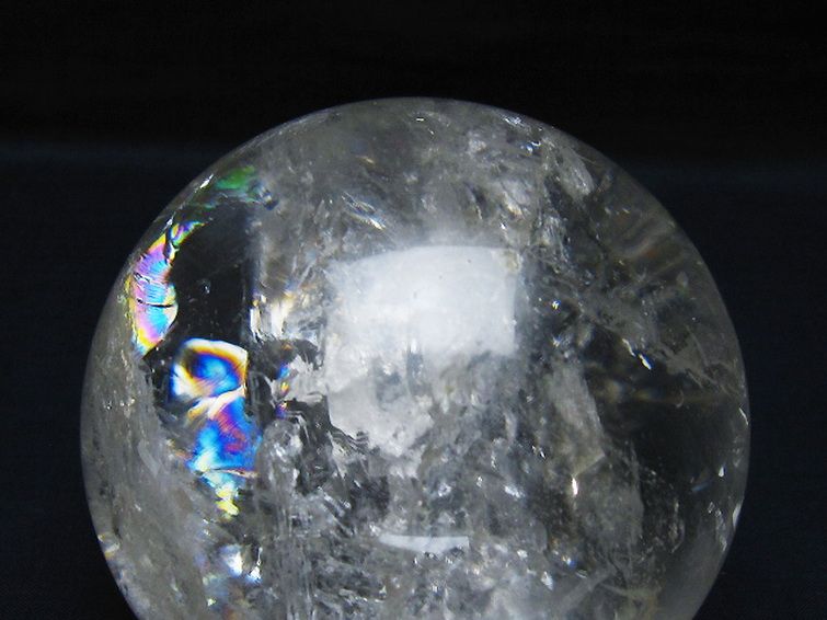 1.2Kg 虹入り ヒマラヤ水晶 丸玉 94mm [t62-16336] 1枚目