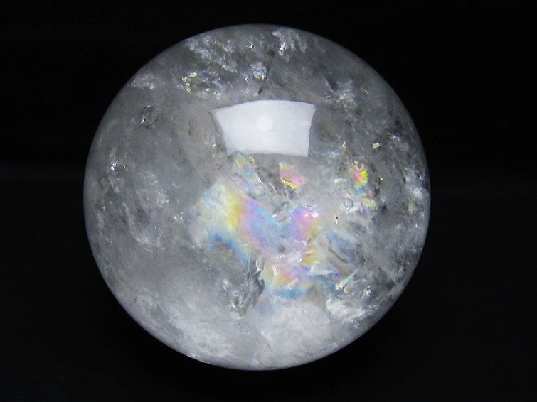2.4Kg 虹入り ヒマラヤ水晶 丸玉 125mm [t62-16338] 2枚目