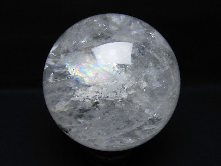 2.4Kg 虹入り ヒマラヤ水晶 丸玉 125mm [t62-16338] 3枚目