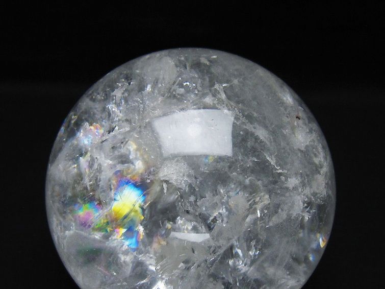 1.1Kg 虹入り ヒマラヤ水晶 丸玉 92mm [t62-16340] 1枚目