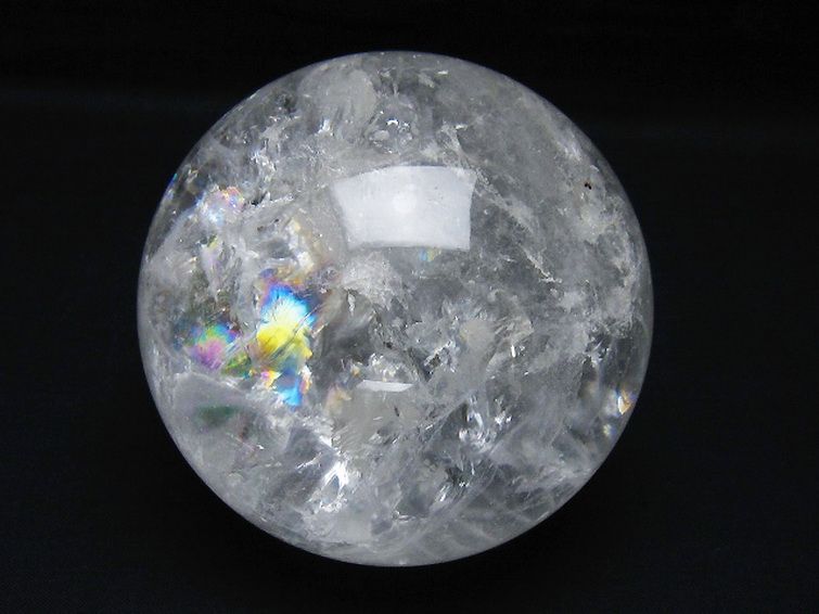 1.1Kg 虹入り ヒマラヤ水晶 丸玉 92mm [t62-16340] 2枚目