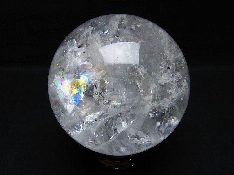 1.1Kg 虹入り ヒマラヤ水晶 丸玉 92mm [t62-16340] 3枚目