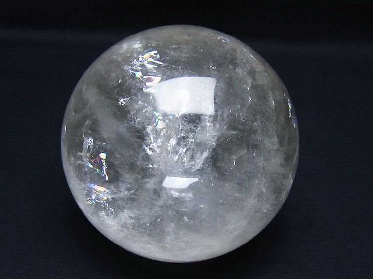 虹入り ヒマラヤ水晶 丸玉 84mm [t62-16418] 2枚目