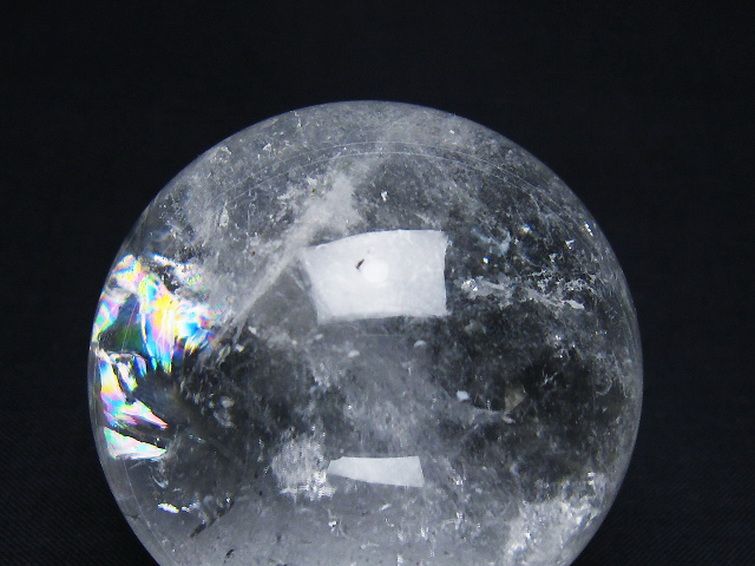 虹入り ヒマラヤ水晶 丸玉 51mm [t62-16455] 1枚目