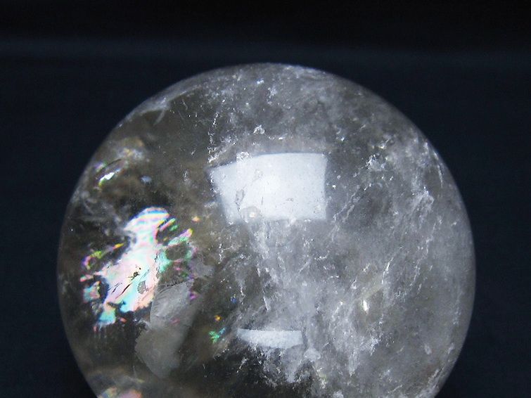 虹入り ヒマラヤ水晶 丸玉 75mm [t62-16500] 1枚目