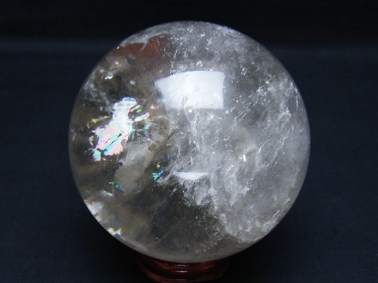 虹入り ヒマラヤ水晶 丸玉 75mm [t62-16500] 3枚目