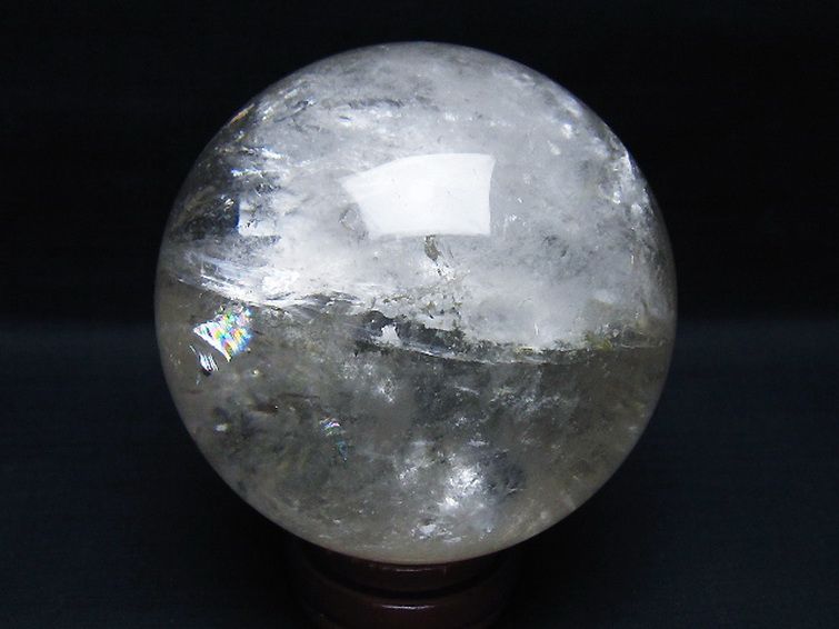 1.5Kg ヒマラヤ水晶ルチル入り 水晶 丸玉 107mm [t62-16637] 3枚目