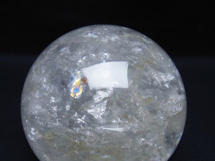 1.1Kg 虹入り ヒマラヤ水晶 丸玉 92mm [t62-16639] 1枚目