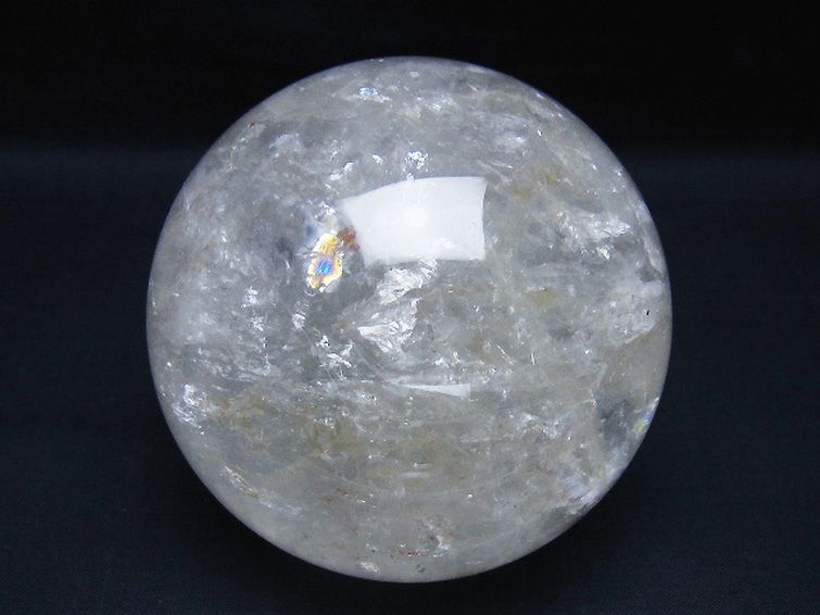 1.1Kg 虹入り ヒマラヤ水晶 丸玉 92mm [t62-16639] 2枚目