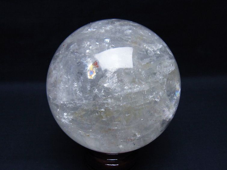 1.1Kg 虹入り ヒマラヤ水晶 丸玉 92mm [t62-16639] 3枚目