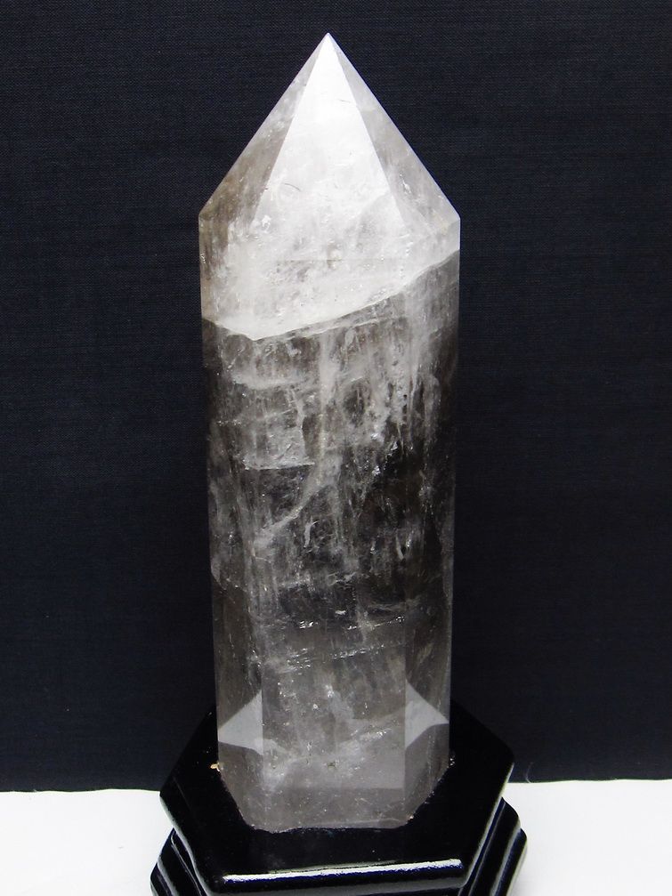 虹入り ライトニング水晶 六角柱[T627-6740] 1枚目