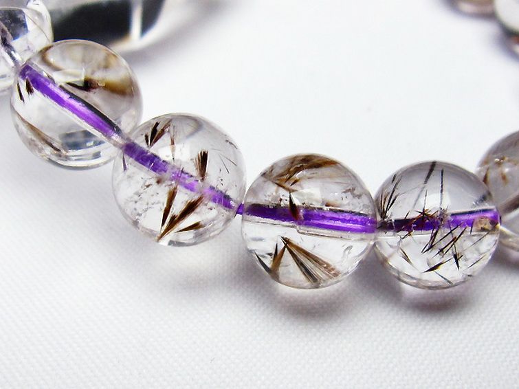 カコクセナイト インクォーツ ブレスレット 10mm [T628-3699] 2枚目