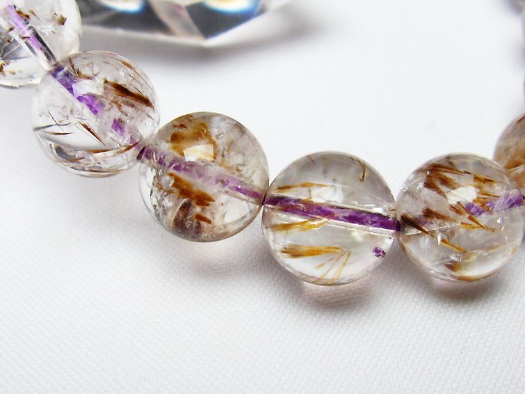 カコクセナイト インクォーツ ブレスレット 11mm [T628-3933] 2枚目