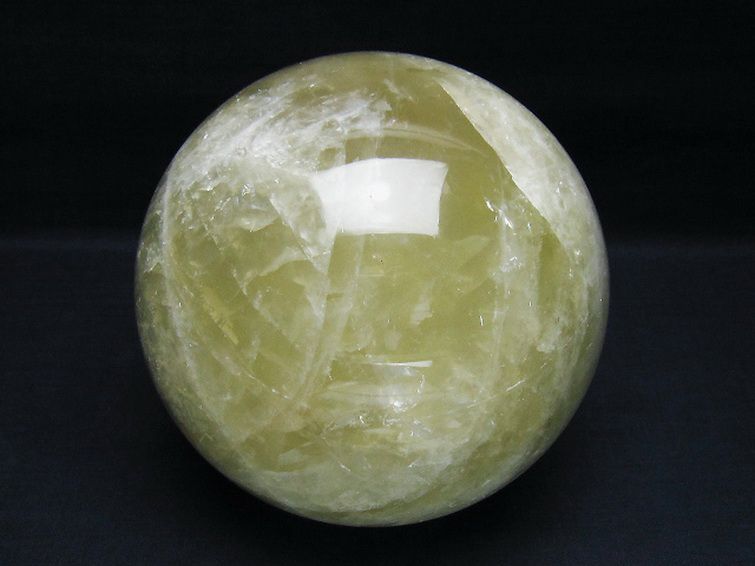 2.4Kg シトリン水晶 丸玉 125mm [t63-7801] 1枚目